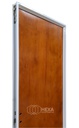 Puerta Cedrillo Lustrado 80cm Derecha Marco de Aluminio 7cm - ROBLE