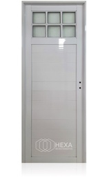 [5746] HFA PUERTA ALUMINIO TUBULAR 36mm - 1/4 VIDRIO - 80cm - Izquierda