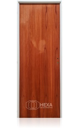 [ECOCAAL60I] Puerta CEDRO Australiano 60cm Izquierda Marco Aluminio 8cm  - ECOABERTURAS